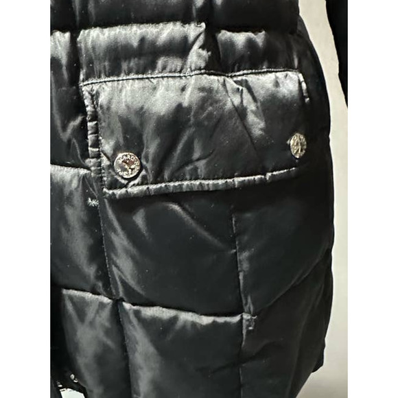 Marc New York Black Down Parka‎ with detachable fur trim hood size L - Picture 2 of 10